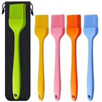 Silicone Basting Brush 5 Pack Pastry Brushes, Spread Oil Butter Sauce Marinades for BBQ Grill Baking Kitchen Cooking, Baste Pastries Cakes Meat Sausages Desserts, FDA Approved, 10.2" and 8.2"