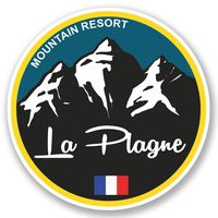 2 x 30cm/300mm La Plagne Ski Snowboard Vinyl Sticker Decal Laptop Travel Luggage Car iPad Sign Fun #5341