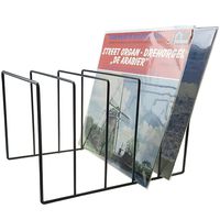 Record-Happy Vinyl Record Storage Holder Stand - Vinyl Coated Metal Wire Rack Holds up to 50 Album Lp's - Premium Display, Simple and Contemporary Concept Design for 12" Records
