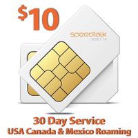 $10 SIM Card for GPS Tracking Pet Senior Kid Child Car Smart Watch Devices Locators - 30 Day Wireless Service - USA Canada & Mexico Roaming