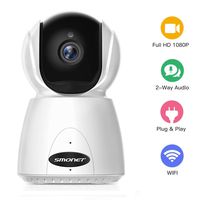 Home Security 1080P HD IP Camera, SMONET Smart Pan/Tilt Wireless Indoor Surveillance IP Camera with Motion Detection, Two-Way Audio, Night Vision, Remote Viewing for Pet, Baby, Elder, Nanny Monitor