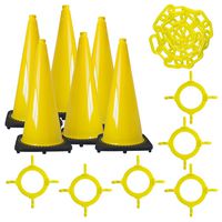 Mr. Chain Traffic Cone and Chain Kit, Yellow, 28-Inch Height (93202-6)