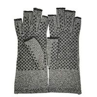 Arthritis Compression Gloves for Women&Men Active Arthritis Gloves for Relieve Joint Pain, Textured Open Finger Hand Gloves for Daily Work (Pressure Points, Large)