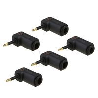 Right Angle Toslink Adapter,CableCreation [5-Pack] Toslink Female to 3.5MM Mini Toslink Male Adapter for Chromecast Audio,iMac,Mac Pro&More,Black