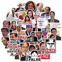 The Office Merchandise Stickers Pack of 50 Office LaptopThemed Stickers , The Office Stickers for Water Bottles, Micheal Scott, Funny Laptop Decals, Hydro Flask Stickers