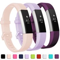 GEAK Compatible with Fitbit Alta and Alta HR Band, Soft Classic Accessories Sport Bands Compatible for Fitbit Alta HR/Fitbit Ace,Large,Pink Lavender Plum