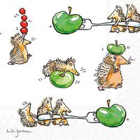 Celebrate the Home Silly 3-Ply Paper Cocktail Napkins, Funny Hedgehogs, 20-Count