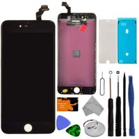 Replacement Screen Compatible with iPhone 6 Plus 5.5 inch Full LCD Digitizer Frame Assembly Touch Display with a Complementary Repair Tool Kit (iPhone 6 Plus, Black, All Carriers)