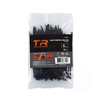TR Industrial TR88301 Multi-Purpose Cable Ties (100 Piece), 4", Black