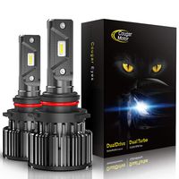 CougarMotor LED Headlight Bulbs All-in-One Conversion Kit - 9006-10000Lm 6000K Cool White CREE
