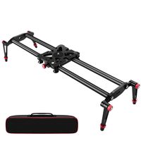Zecti 23.6" / 60cm Camera Slider, Adjustable Carbon Fiber Camera Dolly Track Slider Video Stabilizer Rail(Max Load: 8kg/18lbs) with 4 Bearings for Camera DSLR Video Movie Photography Camcorder Stabili