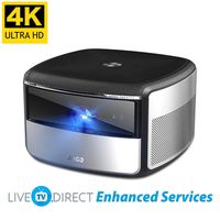 4K Projector, Android TV Enhanced JmGO X3 Home Cinema Projector Native 4K UHD 3D Smart TV Projector Built-in HiFi Stereo