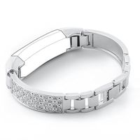 Newest Premium Replacement Accessory Metal Watch Bands Bracelet Strap for Fitbit Alta (No Tracker) (Style D: Silver)