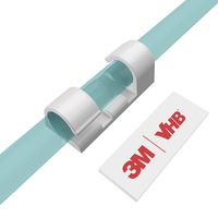 Cable Clips with Strong Self-Adhesive, XIAOXI Cable Management TV PC Wire Holder Sticky Tidy and Organise Cords and Wires - 20 Pcs (White)