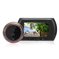 Digital Peephole Door Camera 4.3Inch HD Screen Smart Cat Eye Viewer Monitor with 140 Wide Angle PIR Motion Detection for Home Security