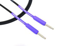 Conquest Sound W 25P 25-Feet Hi-Definition Instrument/Guitar Cable with Neutrik Plugs, Purple Heat Shrink