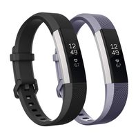 Fundro Replacement Bands Compatible with Fitbit Alta Bands and Alta HR Band, Newest Sport Strap Wristband with Secure Buckle for Women Men Boys Girls, 2- Pack (Small, A Black+Gray)