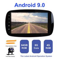 Android Car Radio Stereo,TOOPAI for Mercedes Benz Smart Android 9.0 Octa Core 4G RAM 64G ROM 9 Inch HD Digital Multi-Touch Screen Double Din in Dash Auto Stereo GPS Radio