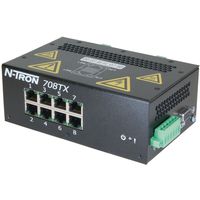 Red Lion N-TRON 708TX 10/100BaseTX Fully Managed Industrial Ethernet Switch with 8 Ports