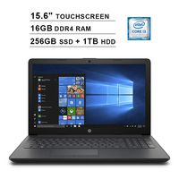 2019 Newest Premium HP Pavilion 15.6 Inch Touchscreen Laptop (Intel Core i3-7100U 2.40GHz, 16GB RAM, 256GB SSD + 1TB HDD, WiFi, HDMI, DVDRW, HD Audio, Webcam, Windows 10)
