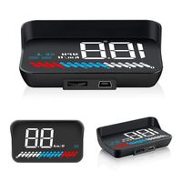 Head Up Display Hud OBD2 GPS for All Car Speed Projector On The Windshield Speedometer Auto Alarm System OBDII Plug and Play