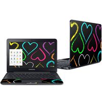 Mightyskins Skin Compatible with Samsung Chromebook 3 11.6" - Hearts | Protective, Durable, and Unique Vinyl Decal Wrap Cover | Easy to Apply, Remove, and Change Styles | Made in The USA