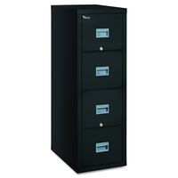 FireKing Patriot 4P1825-CBL One-Hour Fireproof Vertical Filing Cabinet, 4 Drawers, Deep Letter or Legal Size, 18" W x 25" D, Black, Made in USA