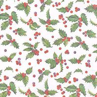 Gift WRAP Tissue Paper for Christmas, 20 Sheets, Large 20x30, Printed Decorative Tissue Paper for Gift Wrapping (Pearlized Christmas Holly)