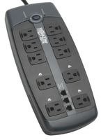 Tripp Lite 10 Outlet Surge Protector Power Strip, 8ft Cord, Tel/DSL Protection, RJ11, $150,000 Insurance (TLP1008TEL)