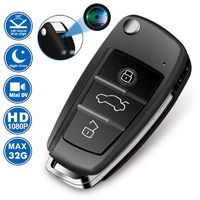 Aukfa Mini Keychain Camera,Portable Car key Camera with night and DVR Function-HD-1080P-Built-in Rechargeable Battery for Home or Office