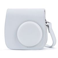 Phetium Soft PU Leather Protective Case with Shoulder and Pocket for Fujifilm Instax Mini8 8+/Mini9 Instant Camera (Smokey White)