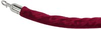 Displays2go 78-Inch Long Burgundy Velvet Rope Barrier with Chrome Hooks (RP2MRRCH04)