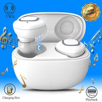 Wireless Earbuds, Bluetooth Earphones Wireless Stereo Earphones with Mic True Mini in-Ear Earburds Anti-Sweat Sports Earpiece with Portable Charging Case for Android Phones Smartphones