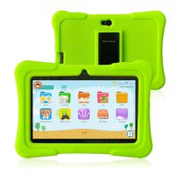 Pritom 7 inch Kids Tablet | Quad Core Android,1GB RAM+16GB ROM | WiFi,Bluetooth,Dual Camera | Educationl,Games,Parental Control,Kids Software Pre-Installed with Kids-Tablet Case (Green)