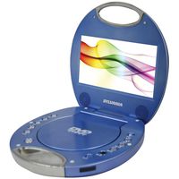 Sylvania SDVD7046-Blue 7-Inch Portable DVD Player with Integrated Handle, Blue (Renewed)