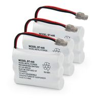 GLEPOWEER 3.6V 800mAh BT-446 Battery Compatible for BBTY0503001Uniden BT446 BT-1004 BT-1005 GE-TL26402 BT-504 CPH-488B Cordless Phone(3 Pack)