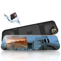 VICTOR Mirror Dash Cam Rear View Mirror Backup Camera Night Vision Goggles Parking Mode Multifunctional Car DVR Motion Detection Loop Recording 170°A+ Wide View Reverse Camera 1080P FHD