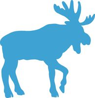 hBARSCI Moose Vinyl Decal - 5 Inches - for Cars, Trucks, Windows, Laptops, Tablets, Outdoor-Grade 2.5mil Thick Vinyl - Sky Blue