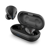 DOSS ICON True Wireless Earbuds, Stereo Sound, 30 Hours Playtime, Bluetooth 5.0, One-Step Pairing, Touch Control, Passive Noise Canceling, IPX5 Waterproof for Outdoor and Indoor Activities-Black