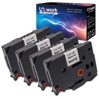 Uniwork Compatible P-Touch Label Tape for Brother TZE-221 TZE221 TZ-221 0.35" x 26.2ft (9mm x 8m) for PT-D600 PT-D210 PT-D200 PT-D400AD PT-H100 PT-P700 Label Maker, Black on White