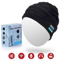 Sunnywoo Bluetooth Beanie Hat, Wireless Smart Headphone Premium Knit Cap with Speaker & Mic, Unisex Headset Musical Cap for Outdoor Sports