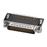 uxcell D-sub Connector Male Plug 44-pin 3-Row Right Angle Port Terminal Breakout for Mechanical Equipment Black Pack of 1