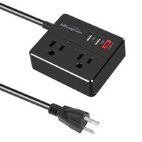 Portable Power Strip with USB C, 3 USB Charging Ports and 2 AC Outlet, ABCaptain USB C Power Strip 4.1 FT Extension Cord with USB Ports for Cruise Ship, Home, Office, Travel, Desk Charger