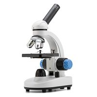 National Optical 40X-1000X Compound Microscope Set with Slides for Students and Kids Biology Cordless Beginner Microscope All Metal