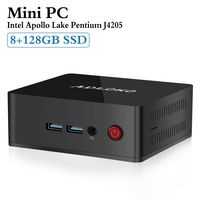 ADLOKO J4205 Mini PC with Windows 10 Apollo Lake J4205 Quad-Core Desktop Computer(up to 2.6 GHz) 8GB RAM+128GB /2.5" HD Supported