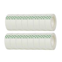 Invisible Tape Transparent Tape Refills (16 Rolls) 0.7 inches for Office, Home, School