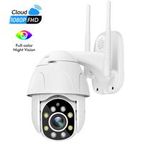 Outdoor Security Camera - TourAlle 1080P HD Pan/Tilt/Zoom Outdoor Surveillance Camera with IP66 Waterproof, Night Vision, Motion Detection, 2-Way Audio,Cloud Storage or SD Card Support,Work with Alexa