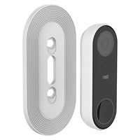 AhaStyle Nest Hello Wall Plate, Hard ABS Adjustable Angle Wall Mount Bundle for Nest Hello Video Doorbell (White, ABS)