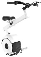 SUPERRIDE Self Balancing Electric Unicycle S800 - One Wheel Electric Scooter with Tubeless Street Tire, Tension Bar, Folding Foot Rests, 800W Hub Motor (White)