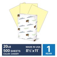 Hammermill Canary Colored 20lb Copy Paper, 8.5x11, 1Ream, 500 Total Sheets, Made in USA, Sustainably Sourced From American Family Tree Farms, Acid Free, Pastel Printer Paper, 103341R